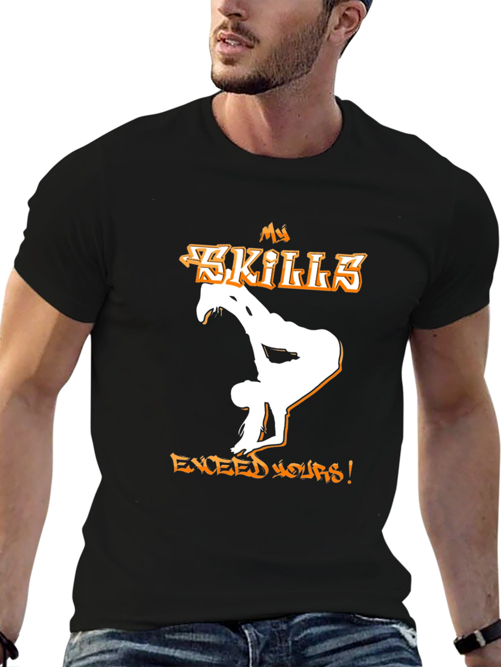 My Skills Exceed Yours Black T-Shirt