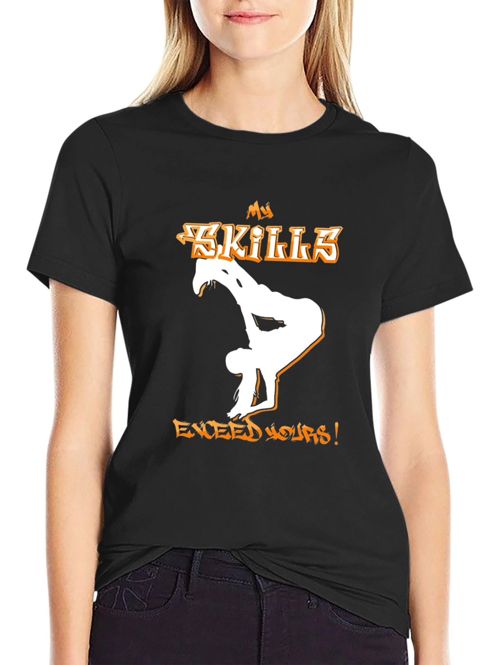 My Skills Exceed Yours Black T-Shirt