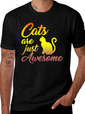 Cats Are Awesome Graphic T-Shirt