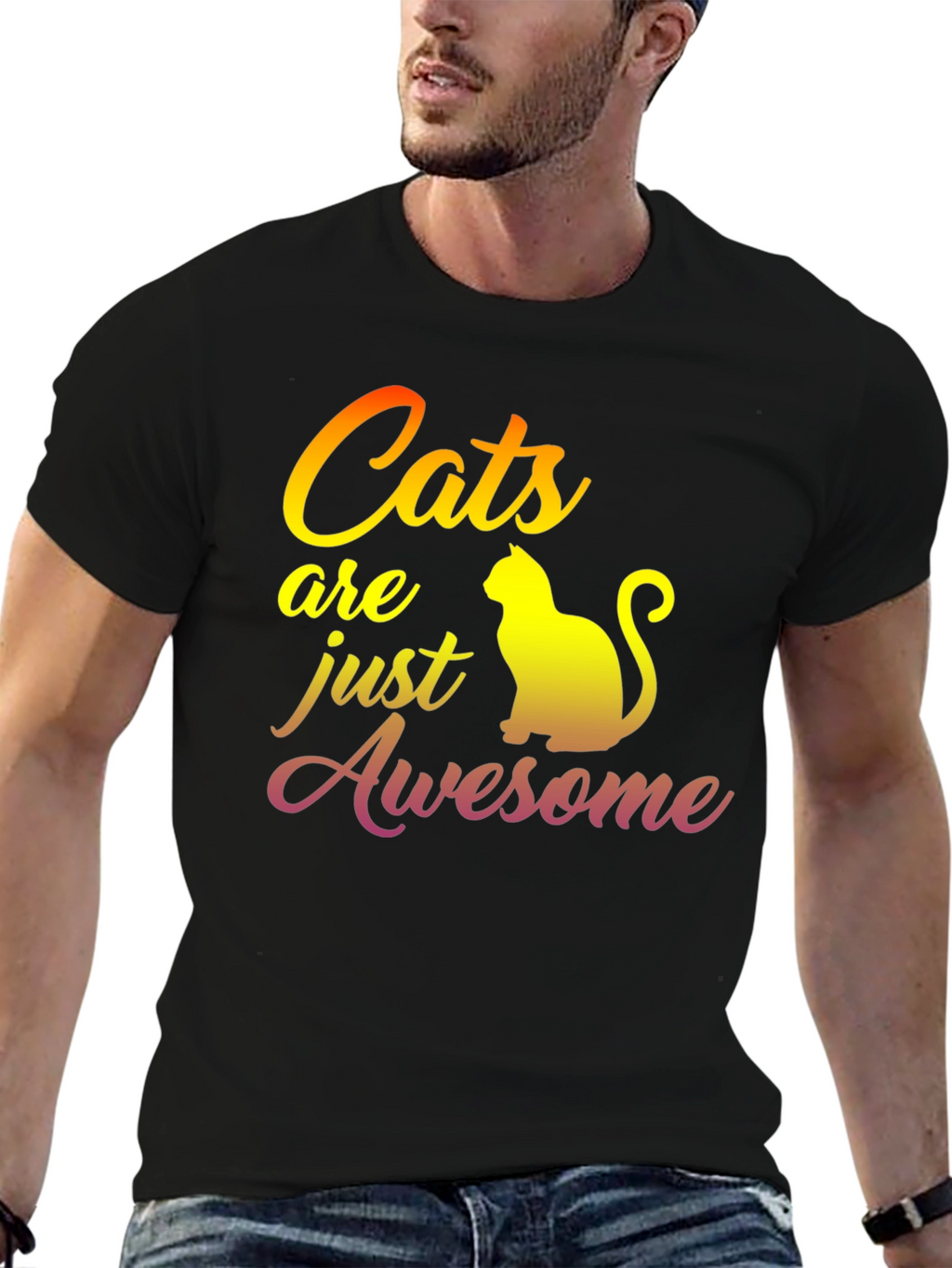 Cats Are Awesome Graphic T-Shirt