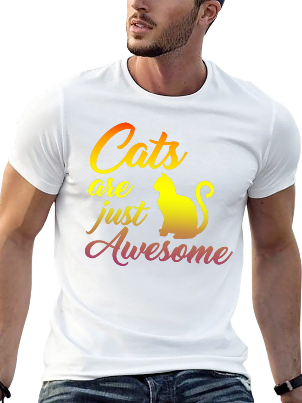 Cats Are Awesome Graphic T-Shirt
