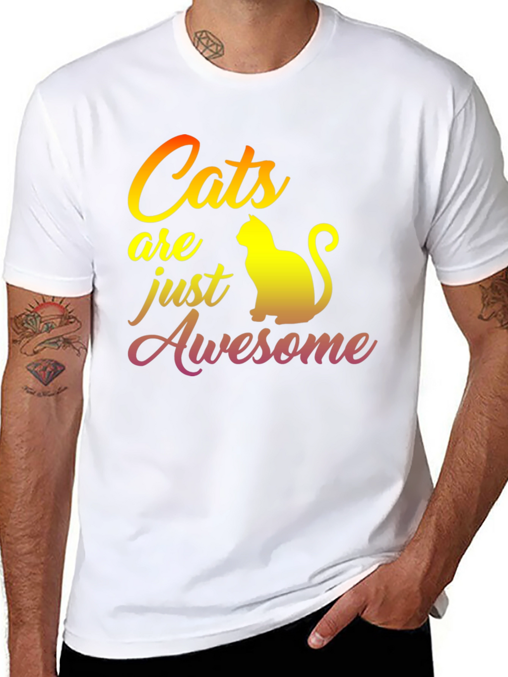Cats Are Awesome Graphic T-Shirt