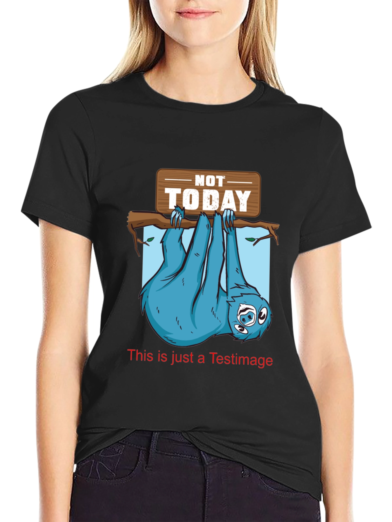 Funny Sloth Not Today Graphic T-Shirt