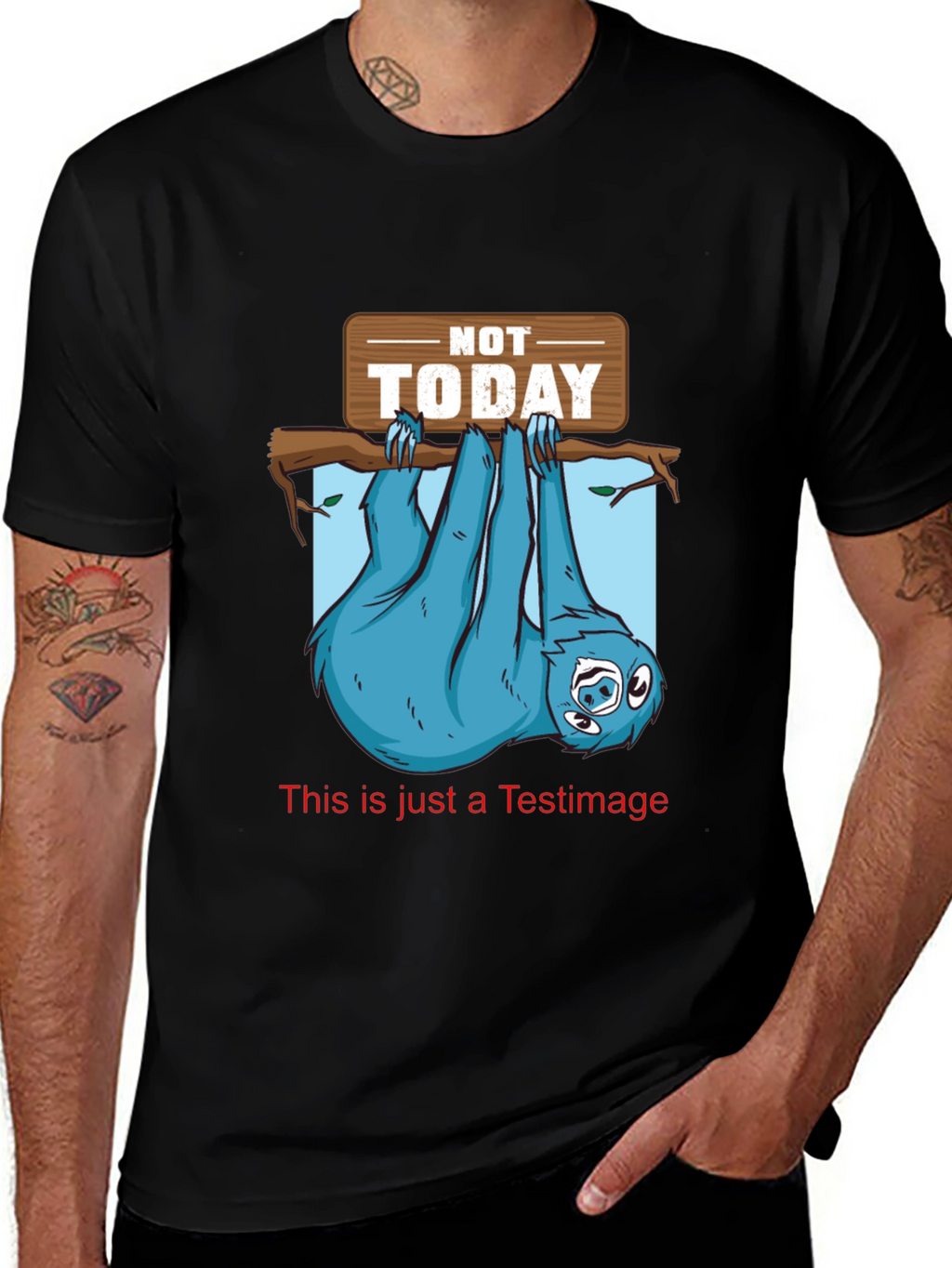 Funny Sloth Not Today Graphic T-Shirt
