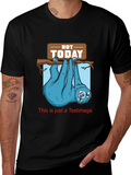 Funny Sloth Not Today Graphic T-Shirt