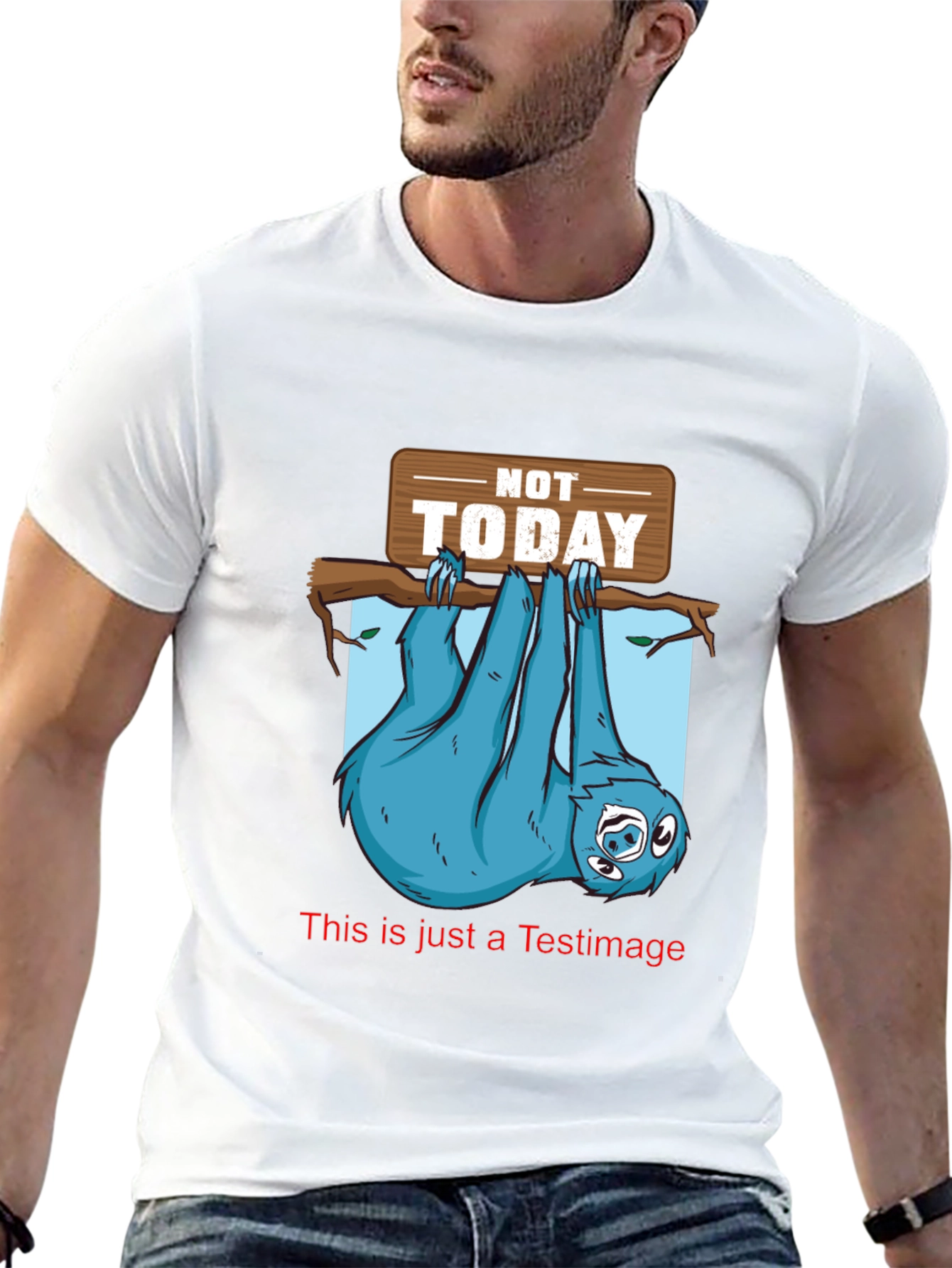 Funny Sloth Not Today Graphic T-Shirt