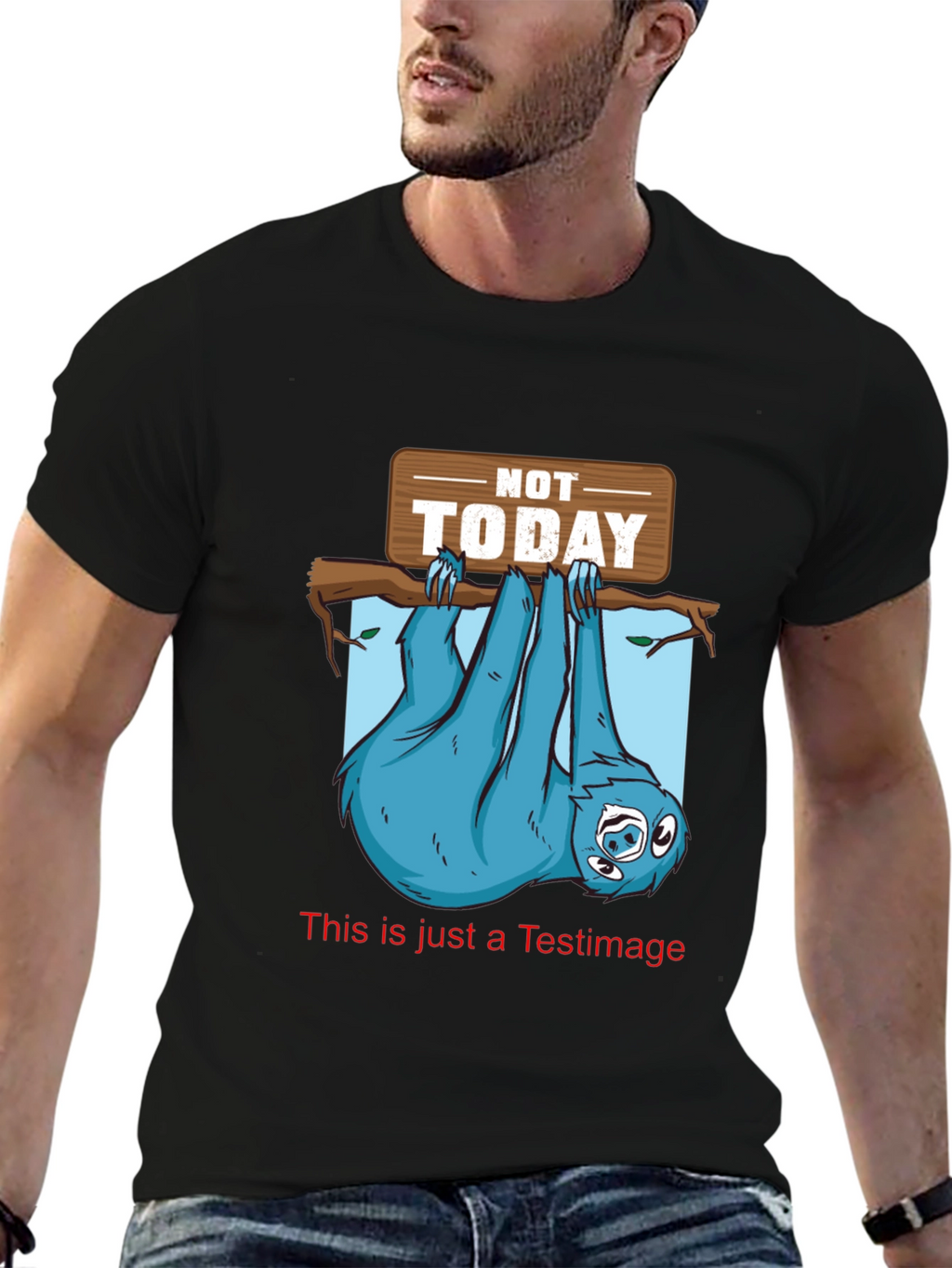 Funny Sloth Not Today Graphic T-Shirt