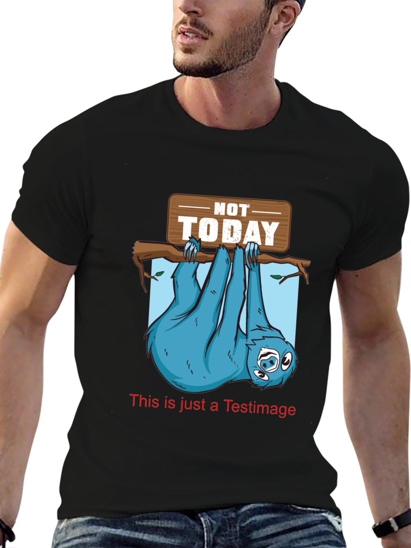 Funny Sloth Not Today Graphic T-Shirt