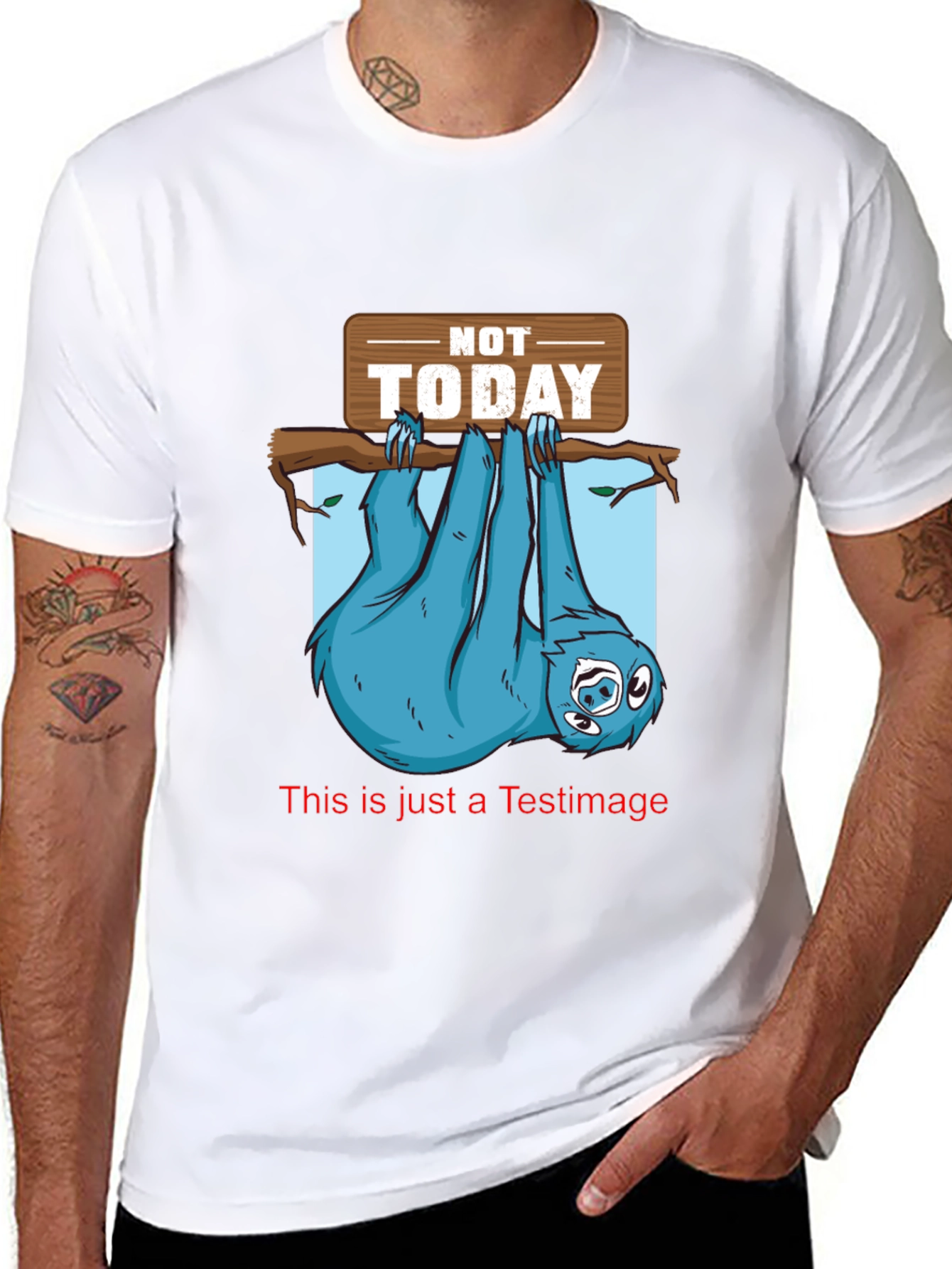 Funny Sloth Not Today Graphic T-Shirt