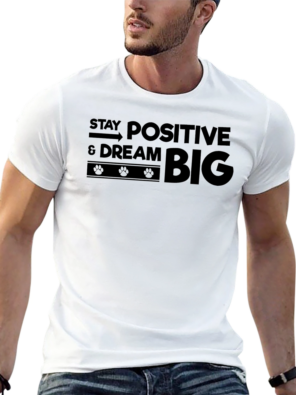 Stay Positive Dream Big Graphic T-Shirt