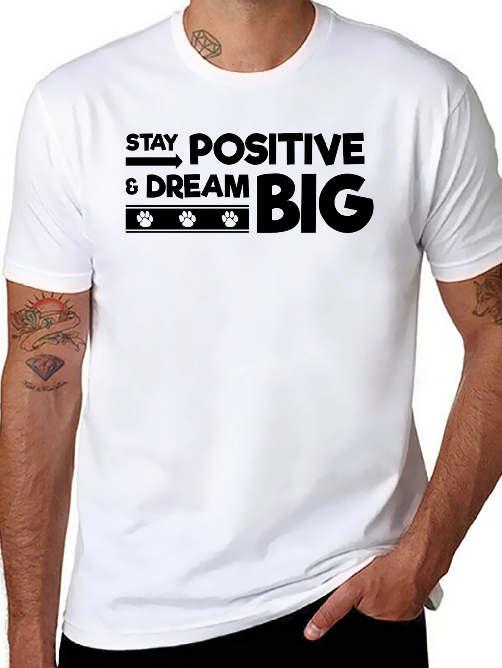 Stay Positive Dream Big Graphic T-Shirt