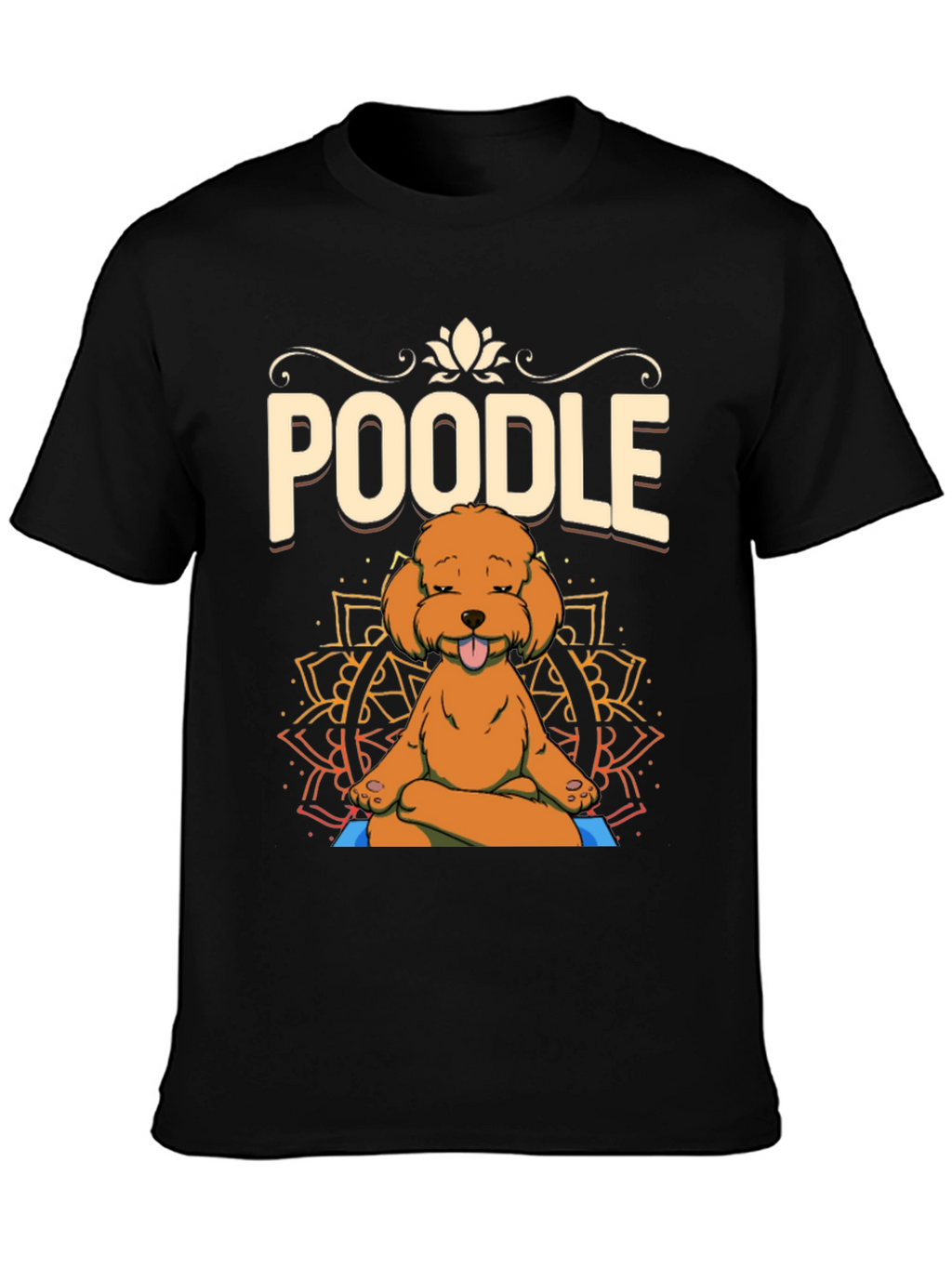 Yoga Poodle T-Shirt - Meditating Dog Design