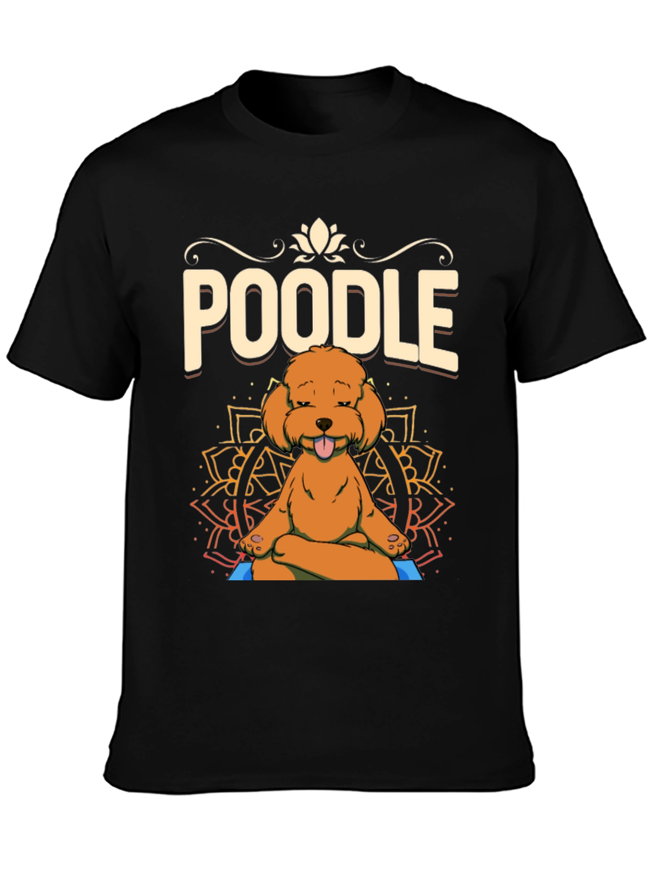 Yoga Poodle T-Shirt - Meditating Dog Design