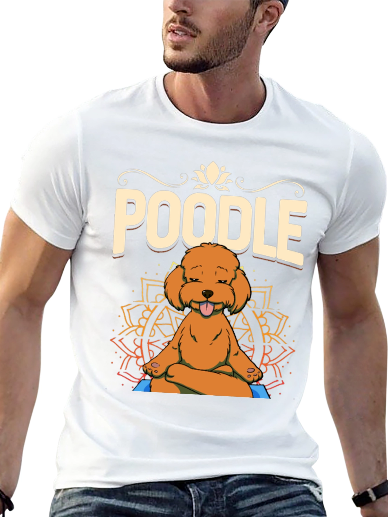 Yoga Poodle T-Shirt - Meditating Dog Design
