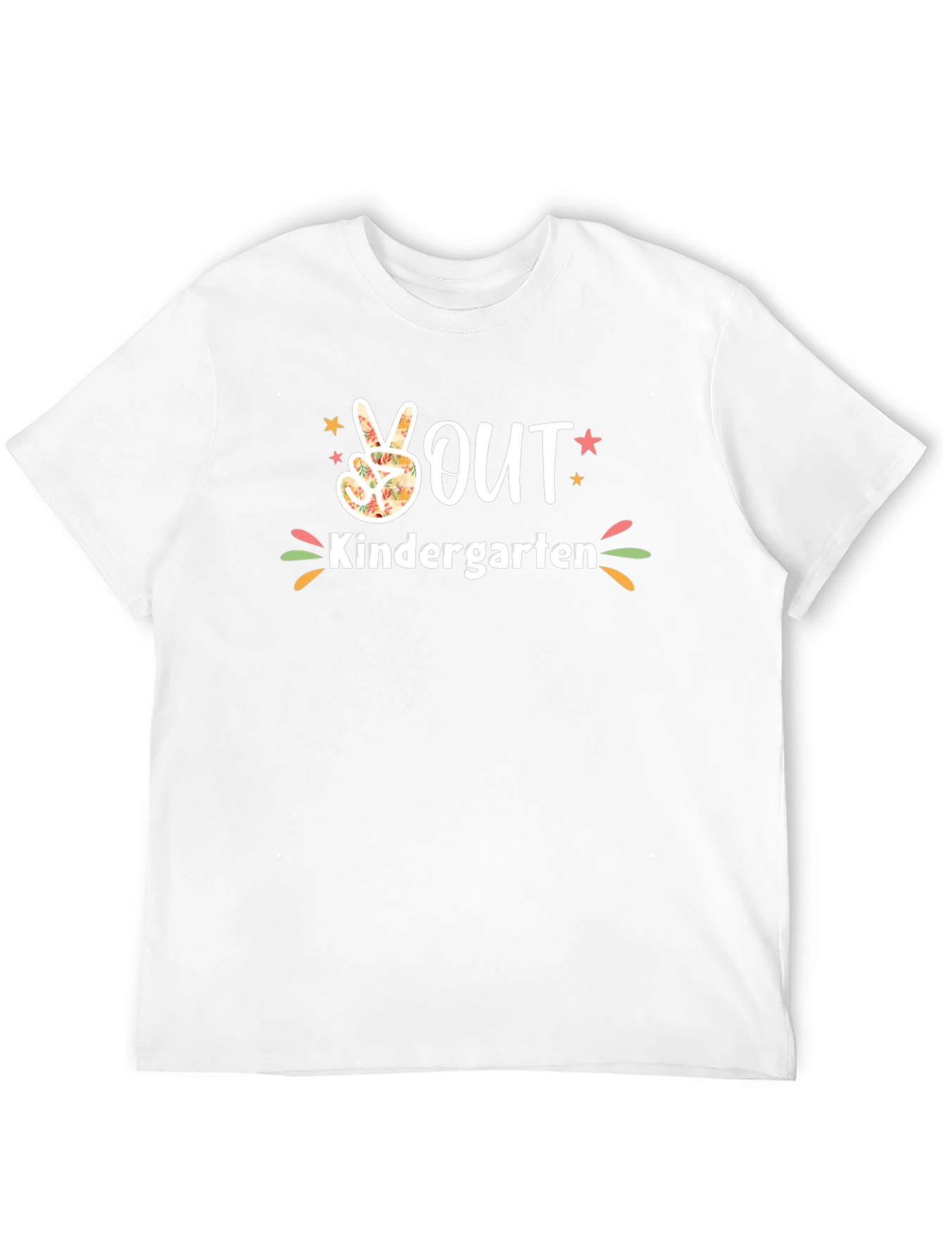 Peace Out Kindergarten Black T-Shirt