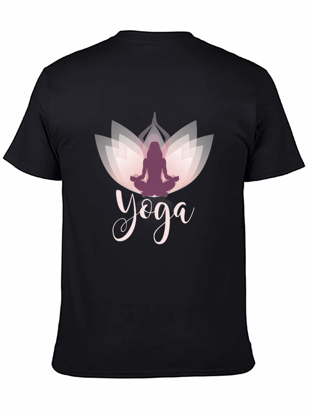 Yoga Lotus T-Shirt - Mens Black Tee