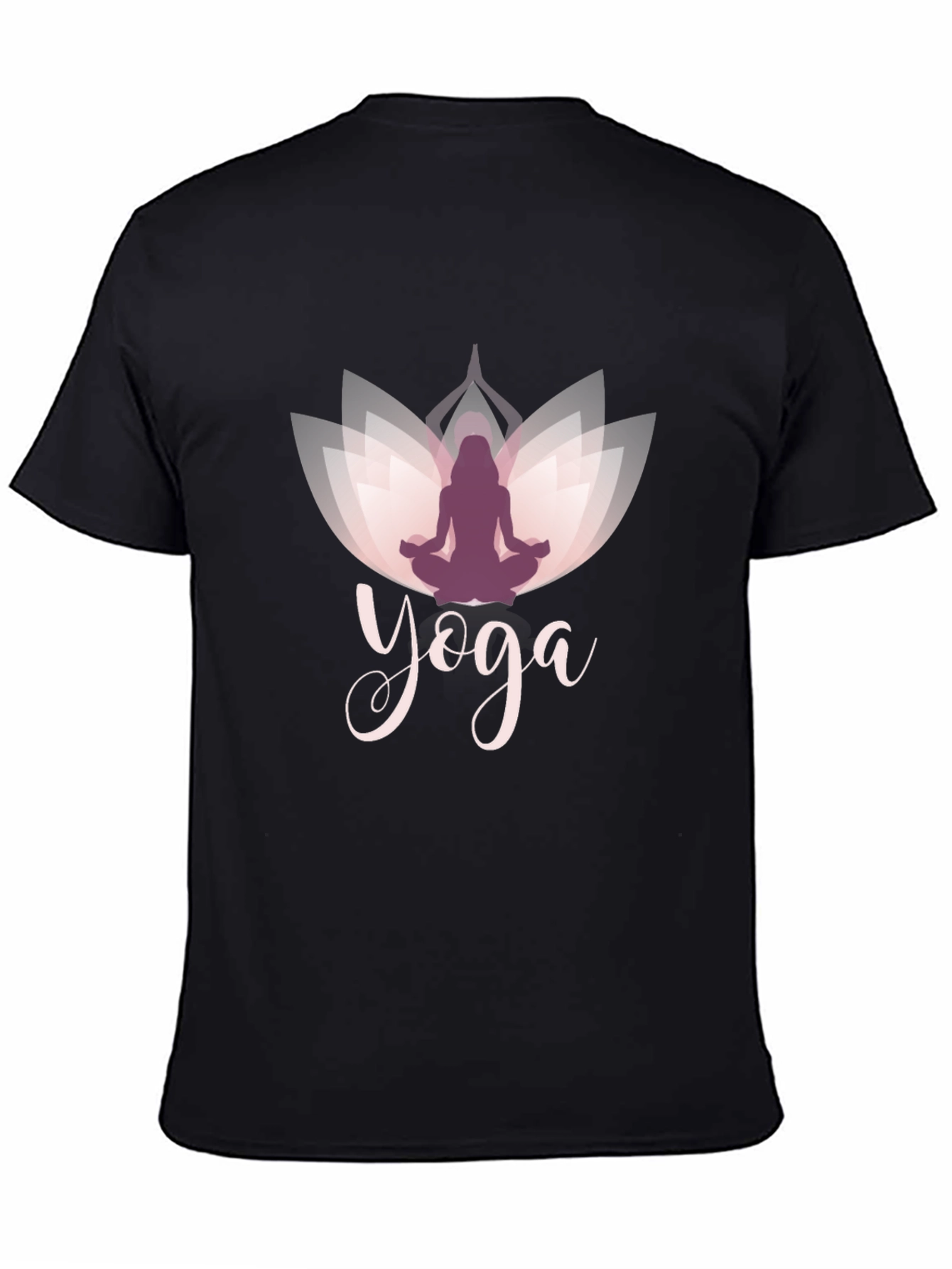 Yoga Lotus T-Shirt - Mens Black Tee