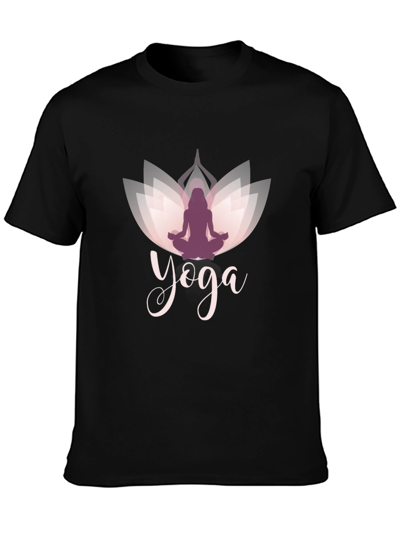 Yoga Lotus T-Shirt - Mens Black Tee