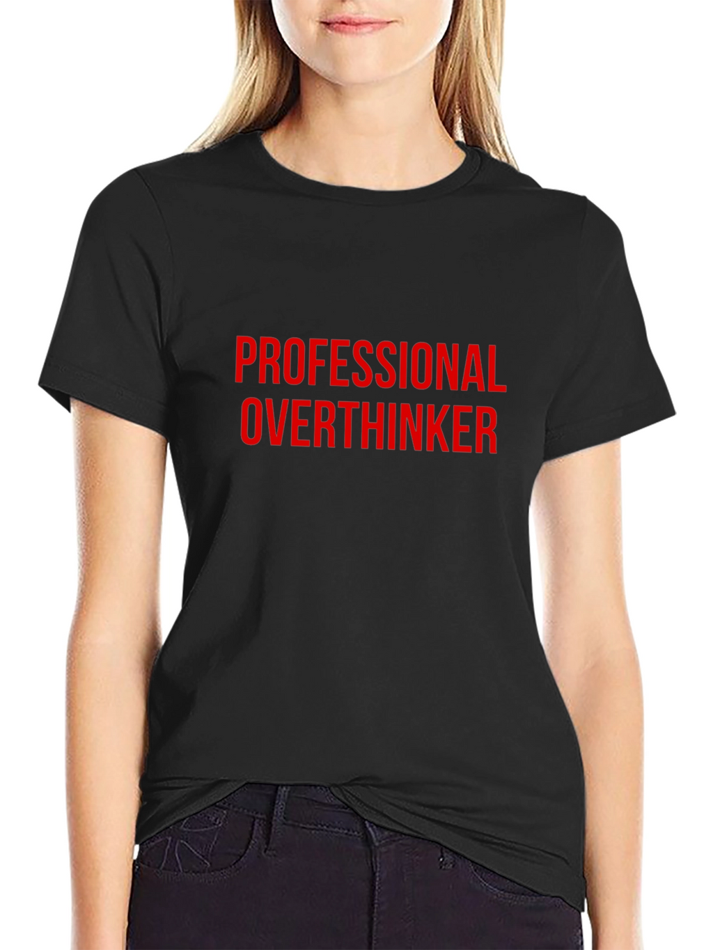 Professional Overthinker Graphic Tee - Black