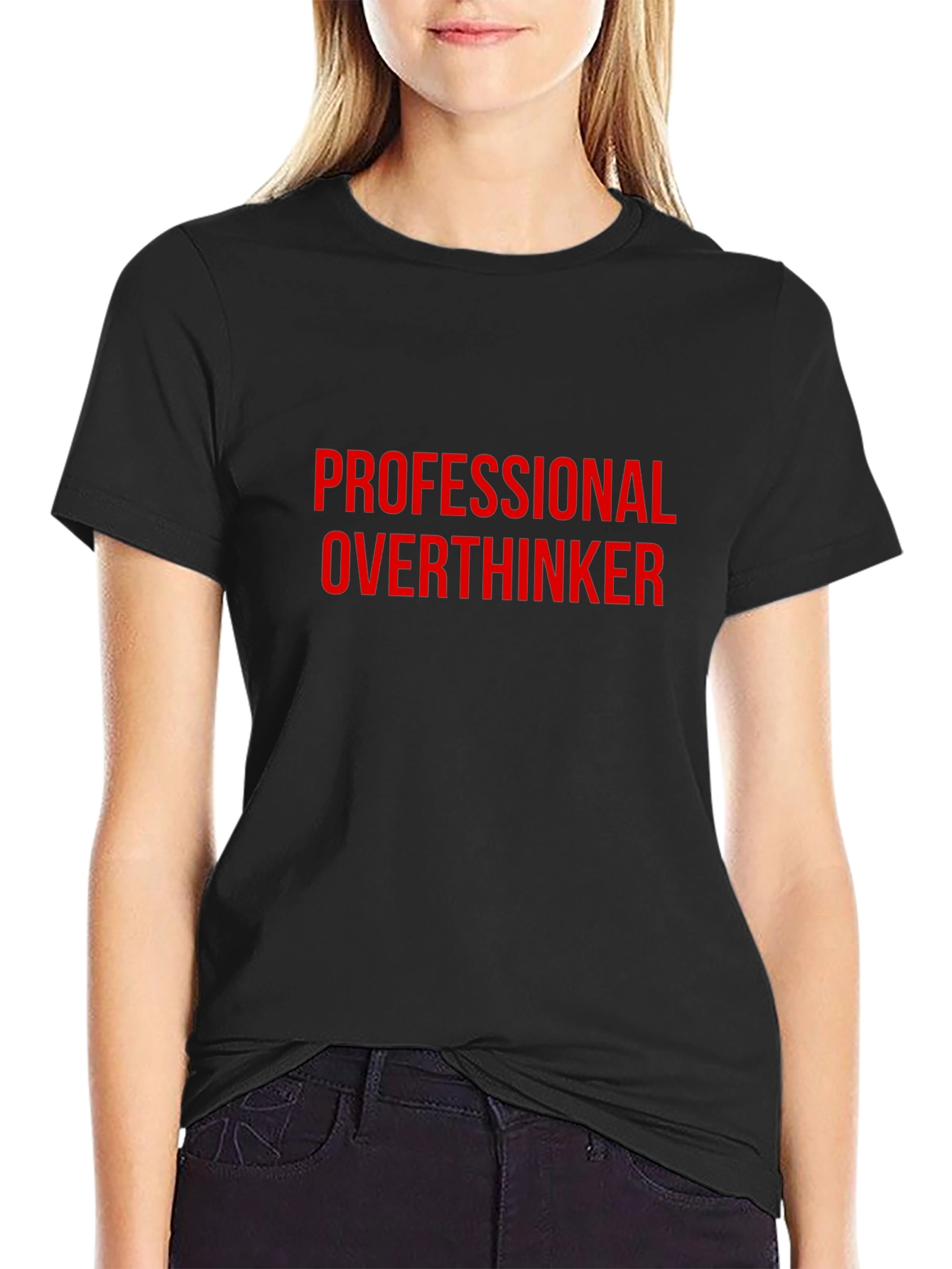 Professional Overthinker Graphic Tee - Black