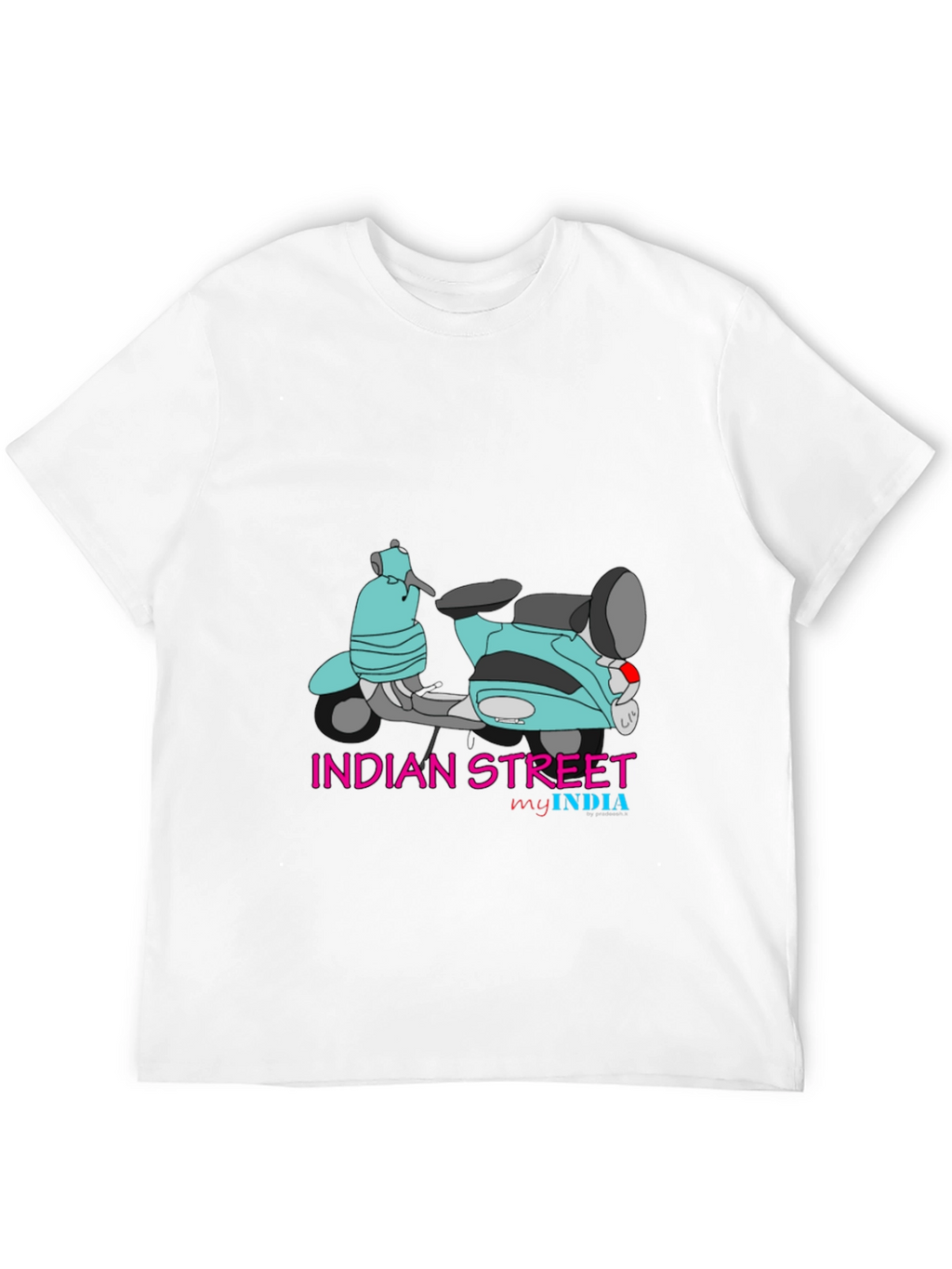 Indian Street Scooter Graphic T-Shirt - Stylish & Unique