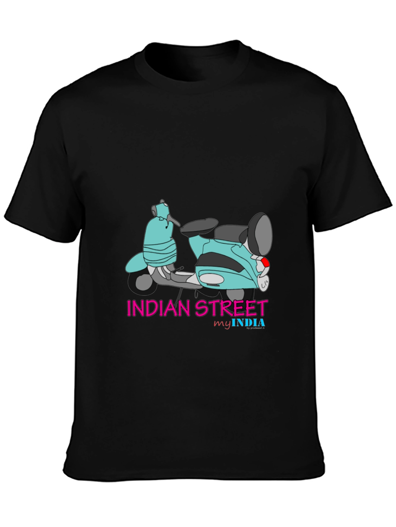 Indian Street Scooter Graphic T-Shirt - Stylish & Unique