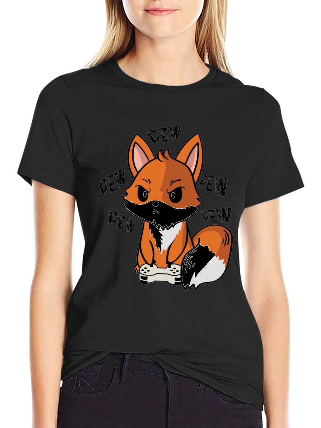 Gamer Fox Graphic T-Shirt