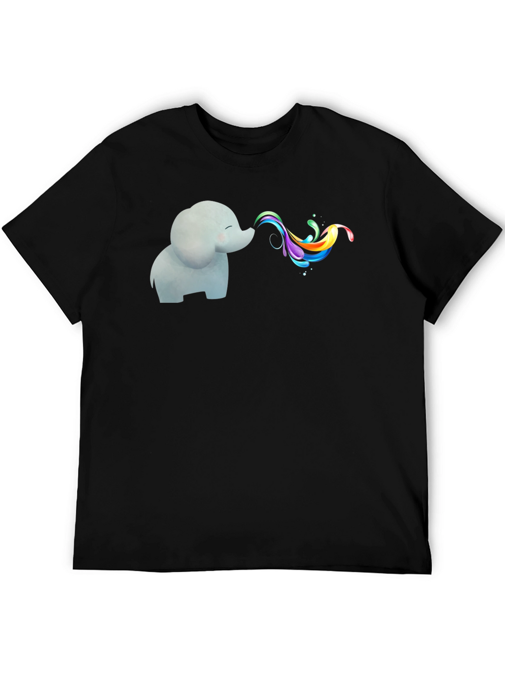 Elephant Rainbow T-Shirt - Whimsical Graphic Tee