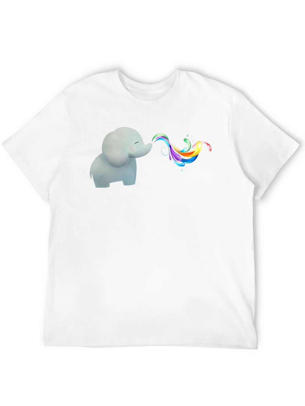 Elephant Rainbow T-Shirt - Whimsical Graphic Tee