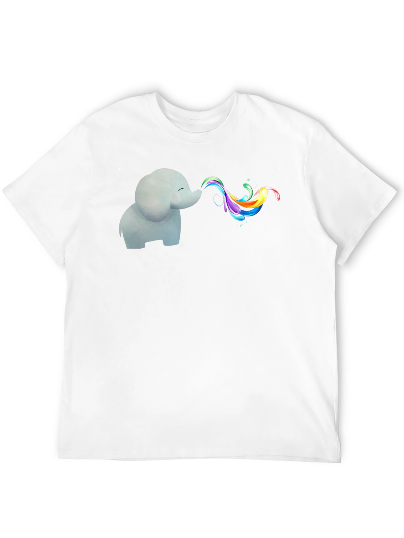 Elephant Rainbow T-Shirt - Whimsical Graphic Tee