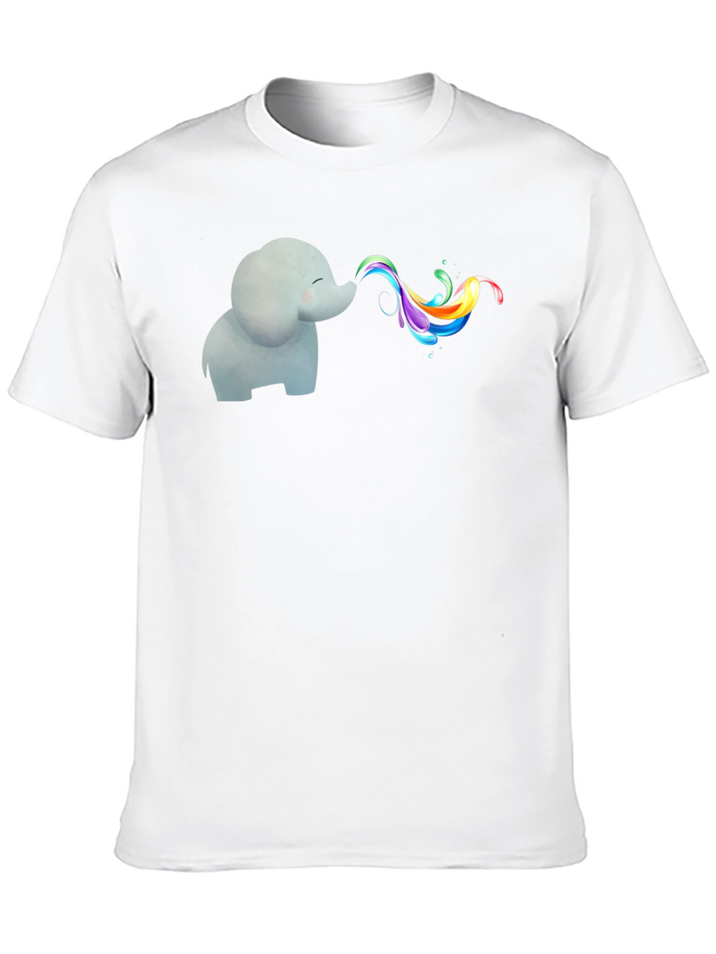 Elephant Rainbow T-Shirt - Whimsical Graphic Tee