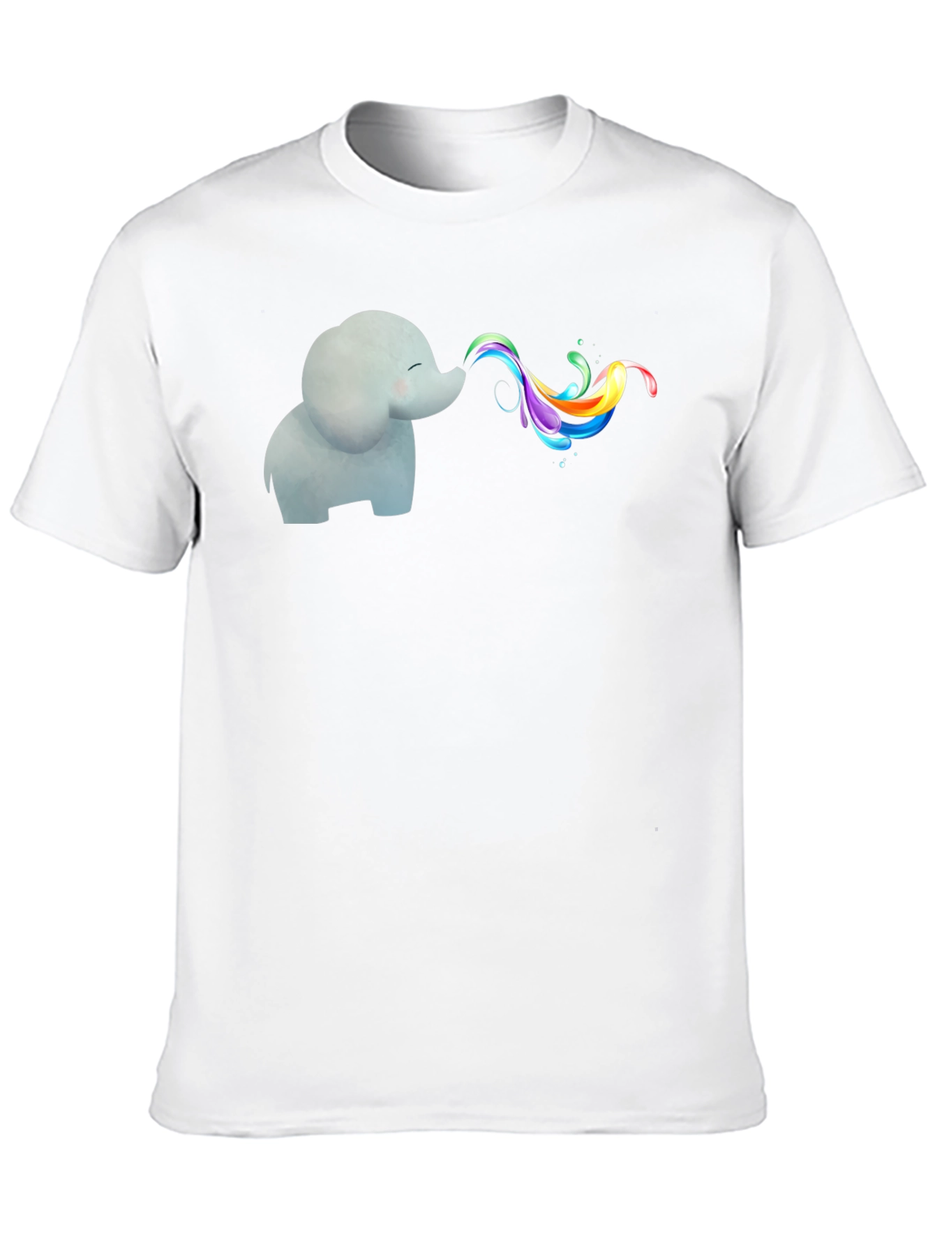 Elephant Rainbow T-Shirt - Whimsical Graphic Tee