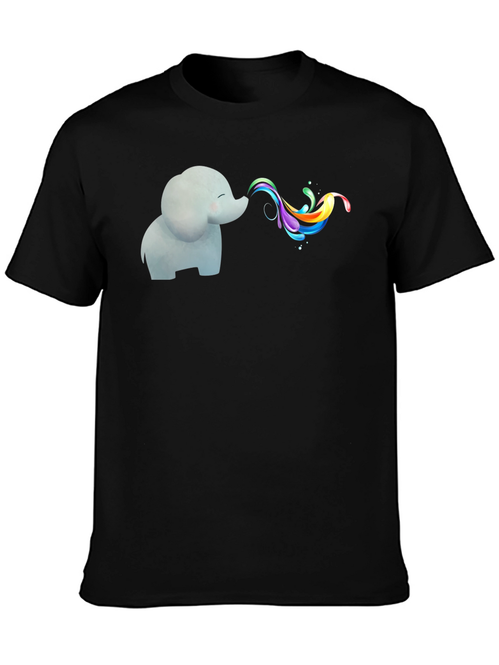 Elephant Rainbow T-Shirt - Whimsical Graphic Tee