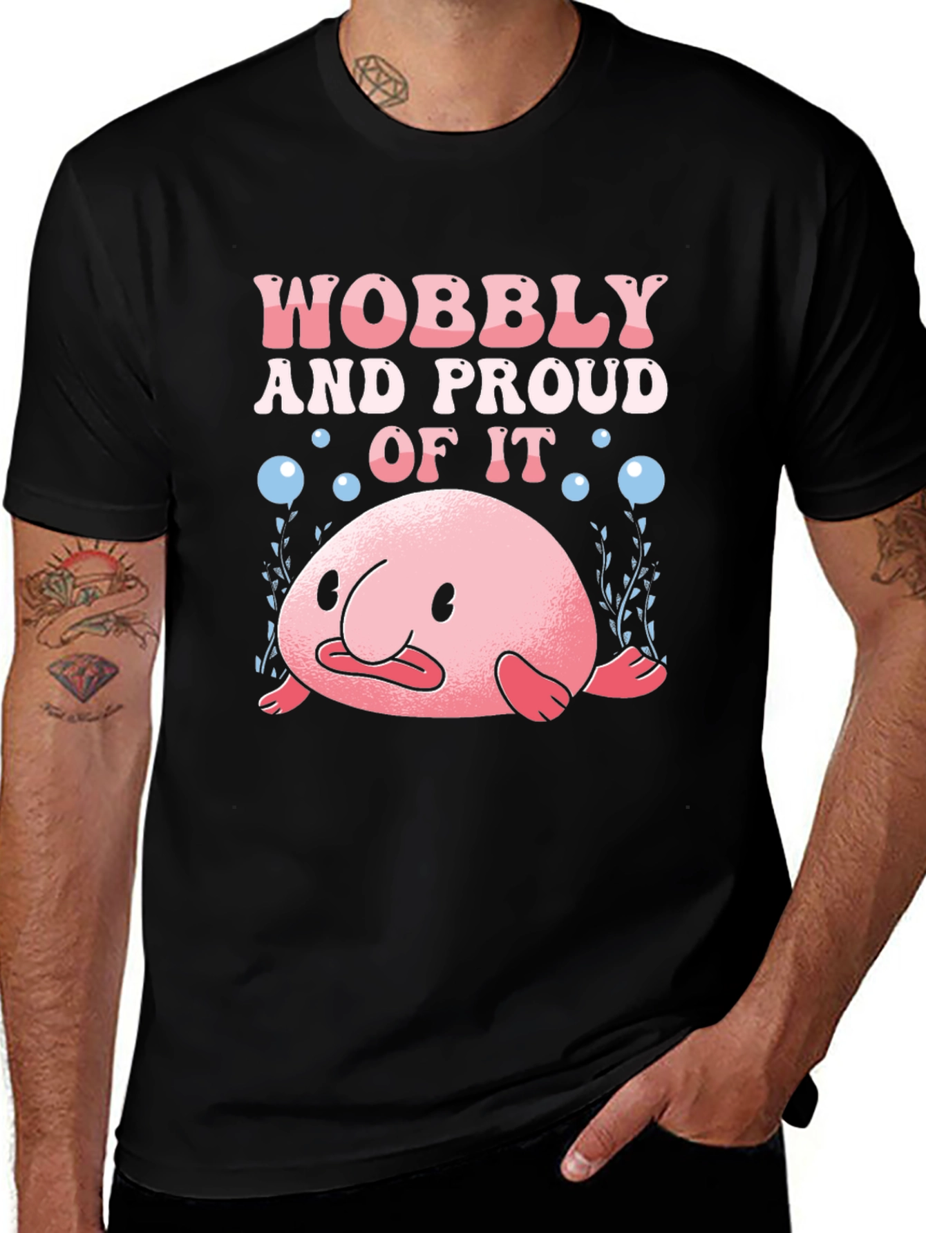 Wobbly and Proud Blobfish Graphic Tee
