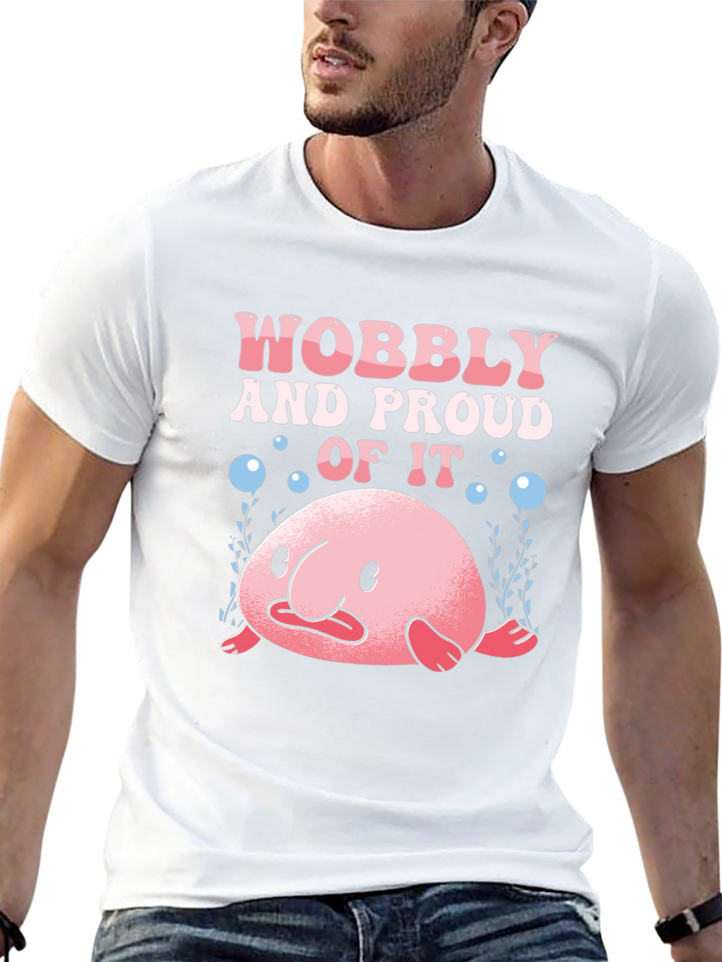 Wobbly and Proud Blobfish Graphic Tee
