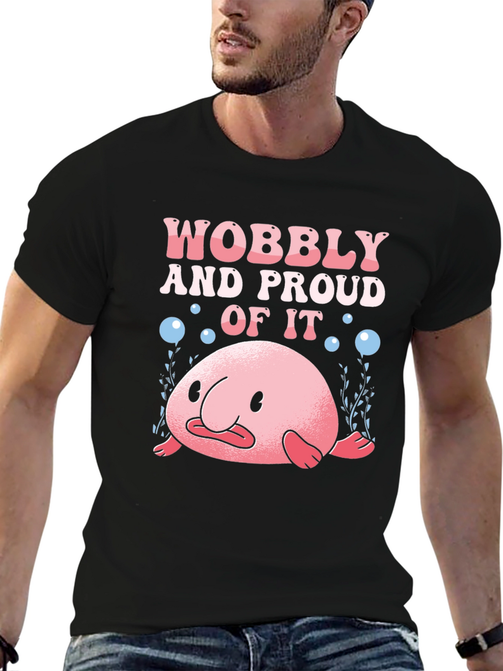 Wobbly and Proud Blobfish Graphic Tee