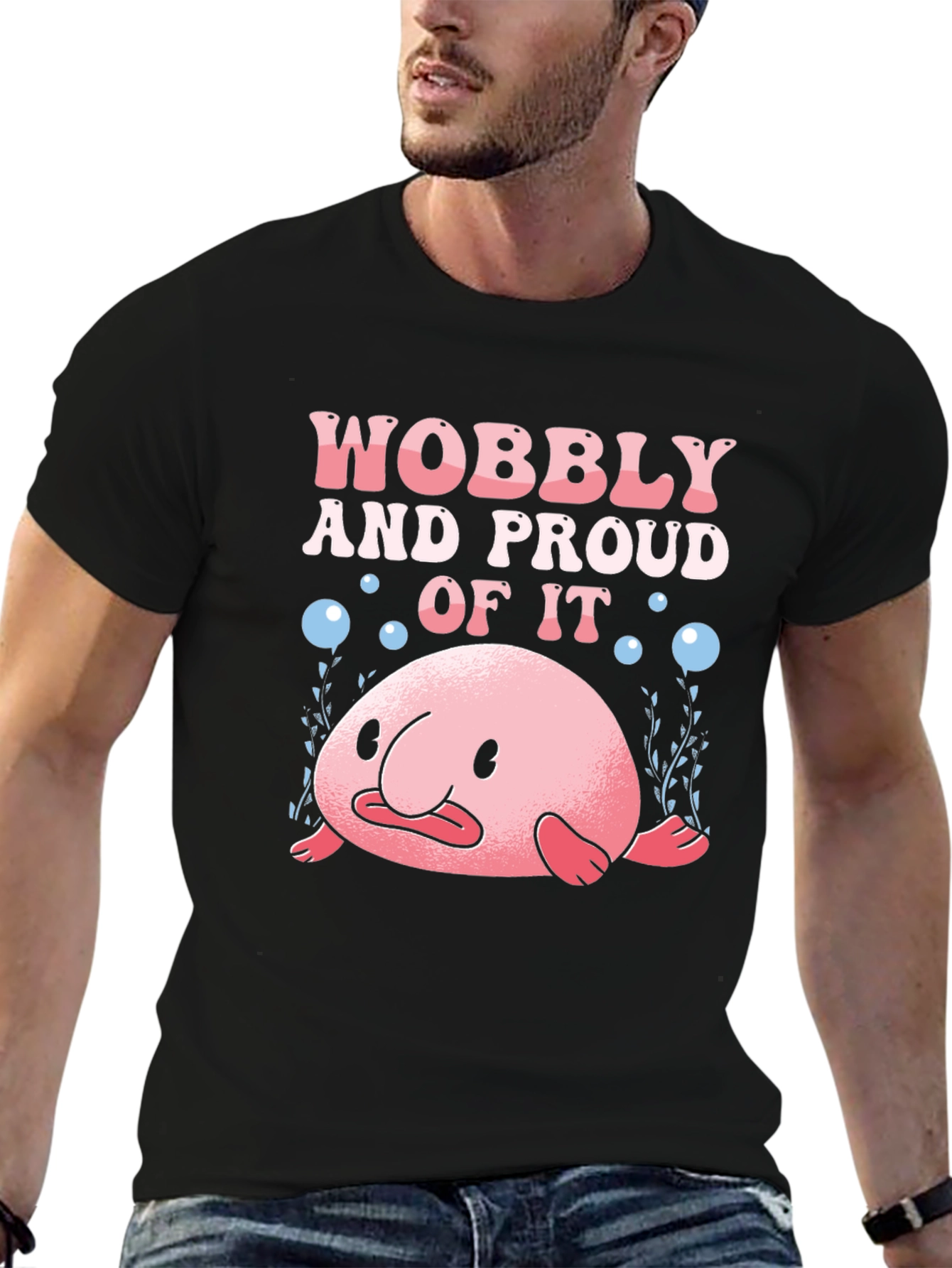 Wobbly and Proud Blobfish Graphic Tee