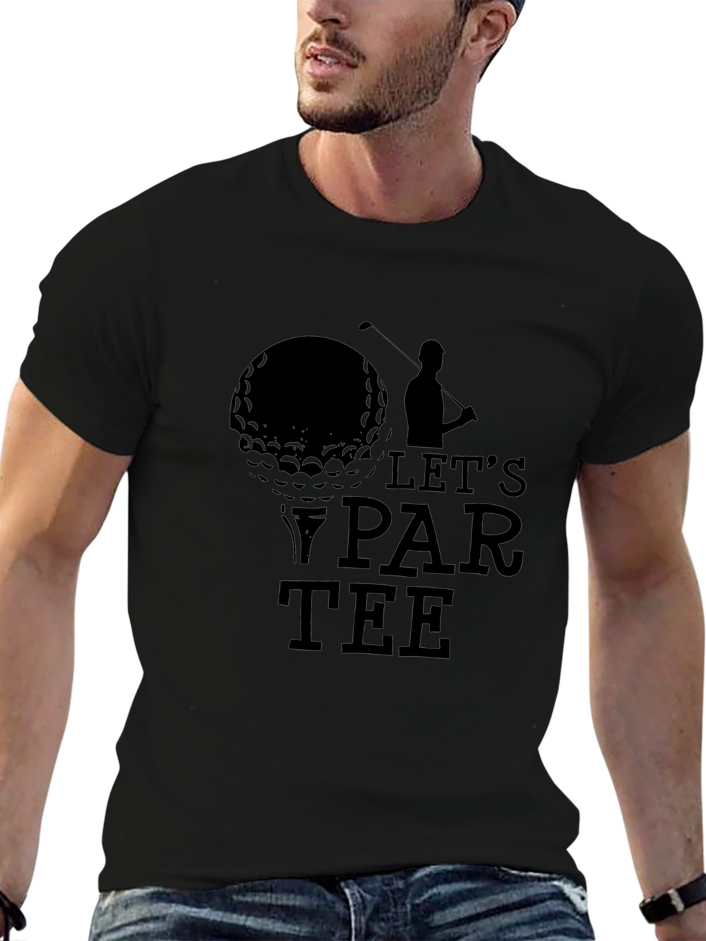 Lets Par-Tee Golf T-Shirt - Black