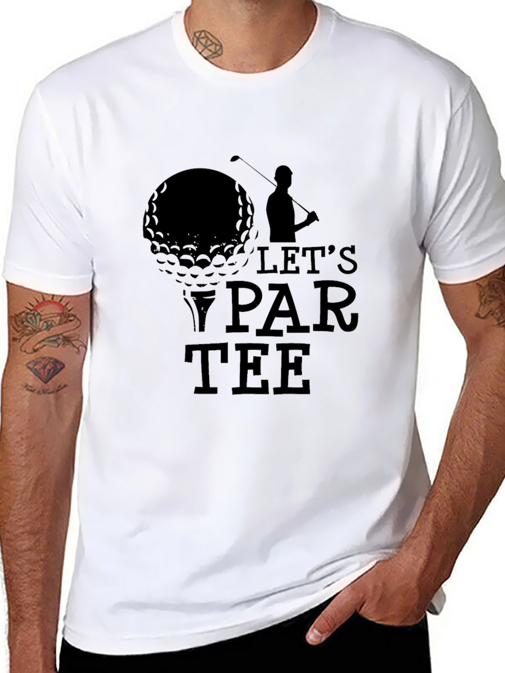 Lets Par-Tee Golf T-Shirt - Black