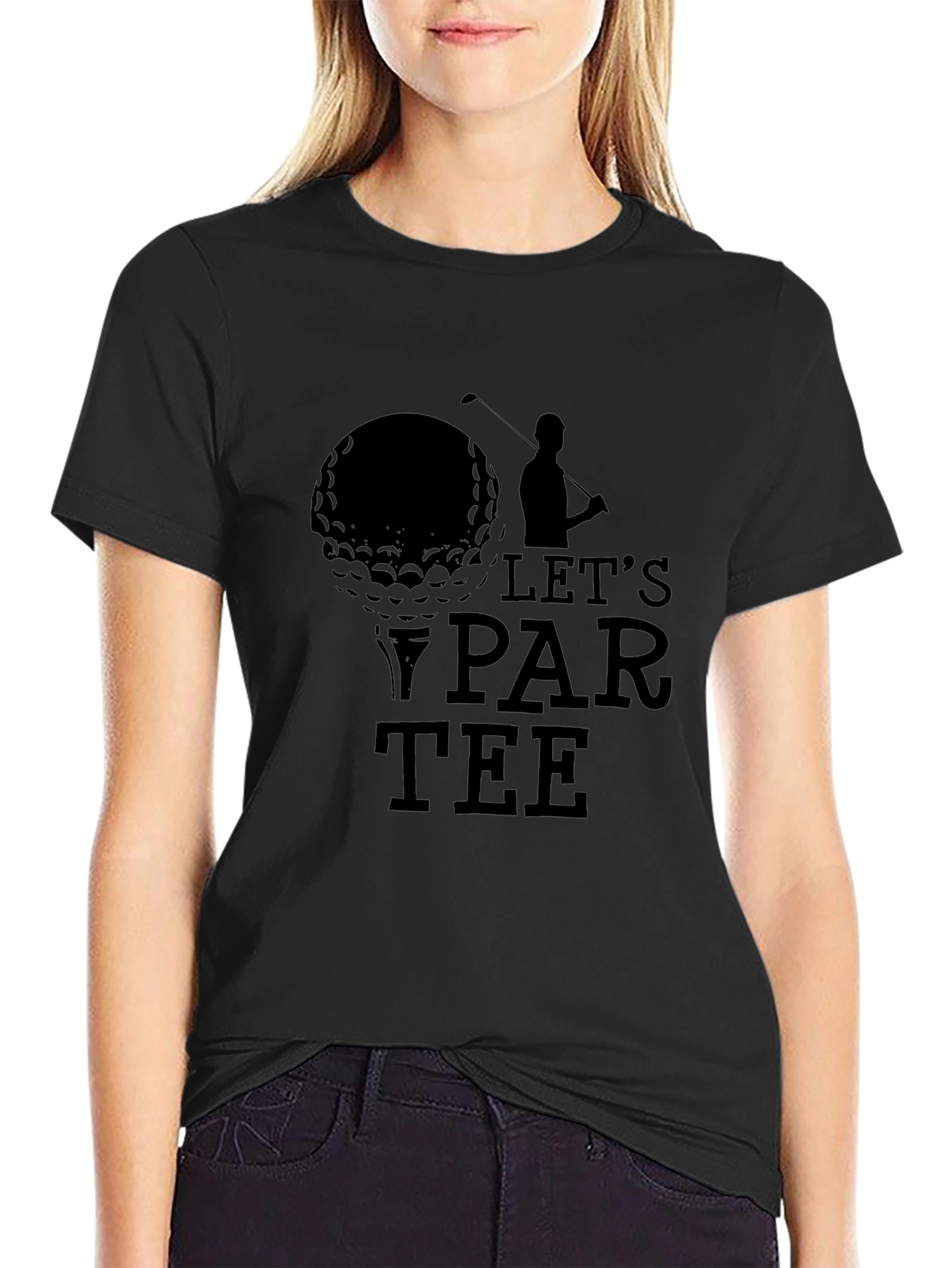 Lets Par-Tee Golf T-Shirt - Black