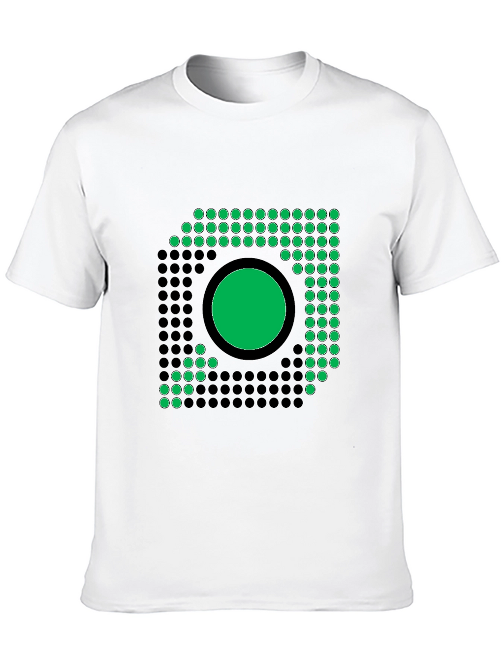 Modern Geometric Graphic Tee - Black