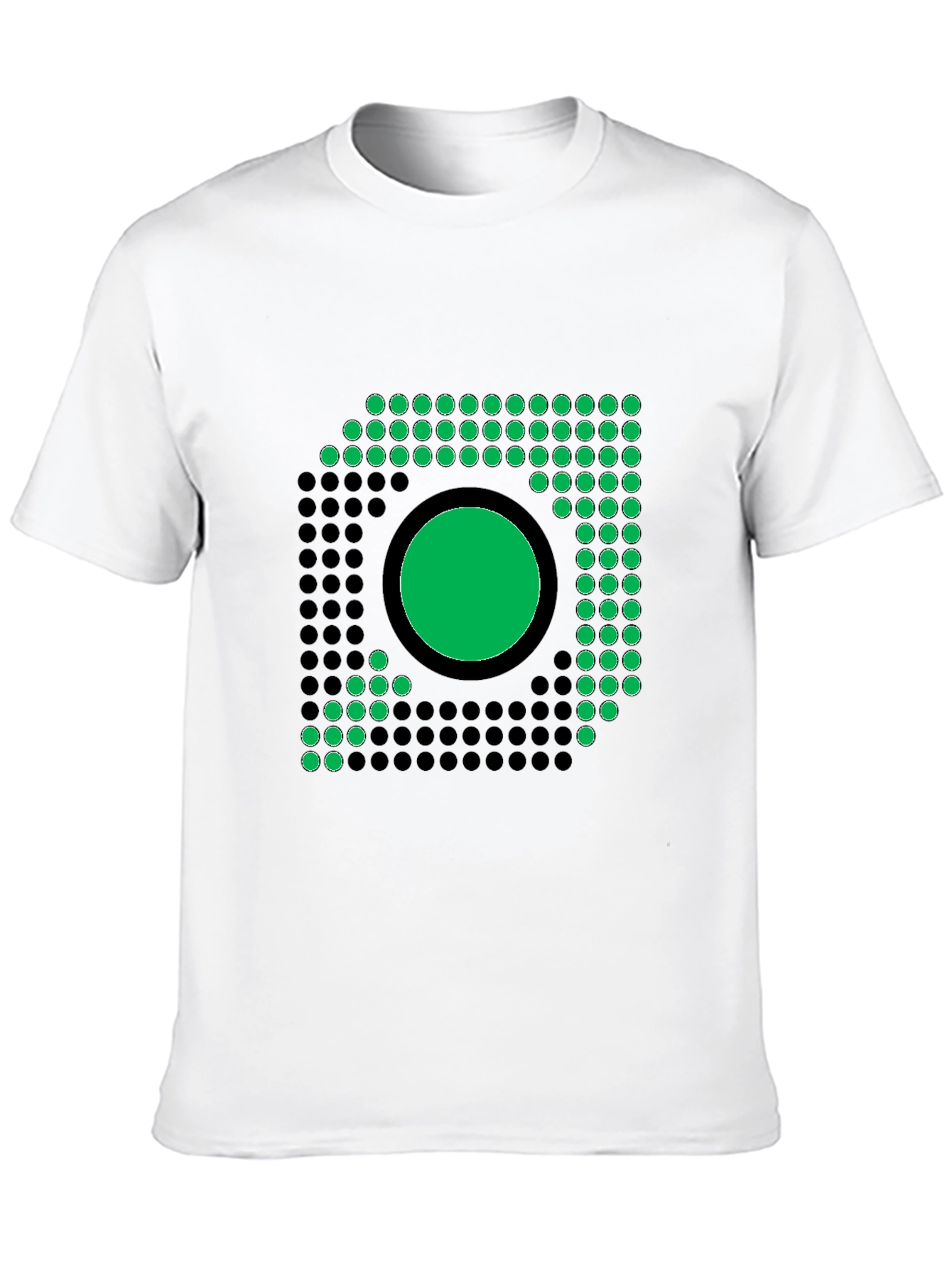 Modern Geometric Graphic Tee - Black