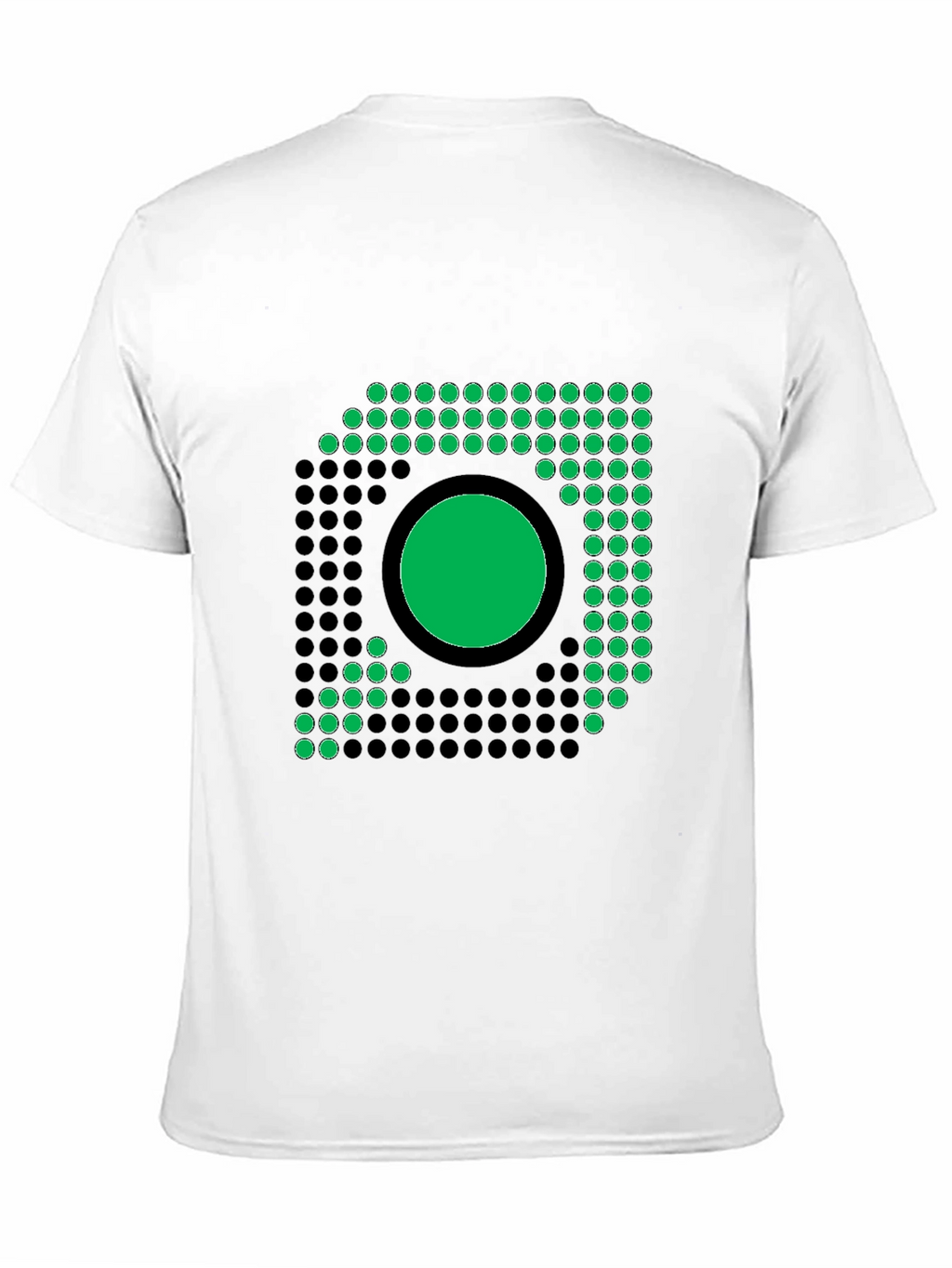 Modern Geometric Graphic Tee - Black