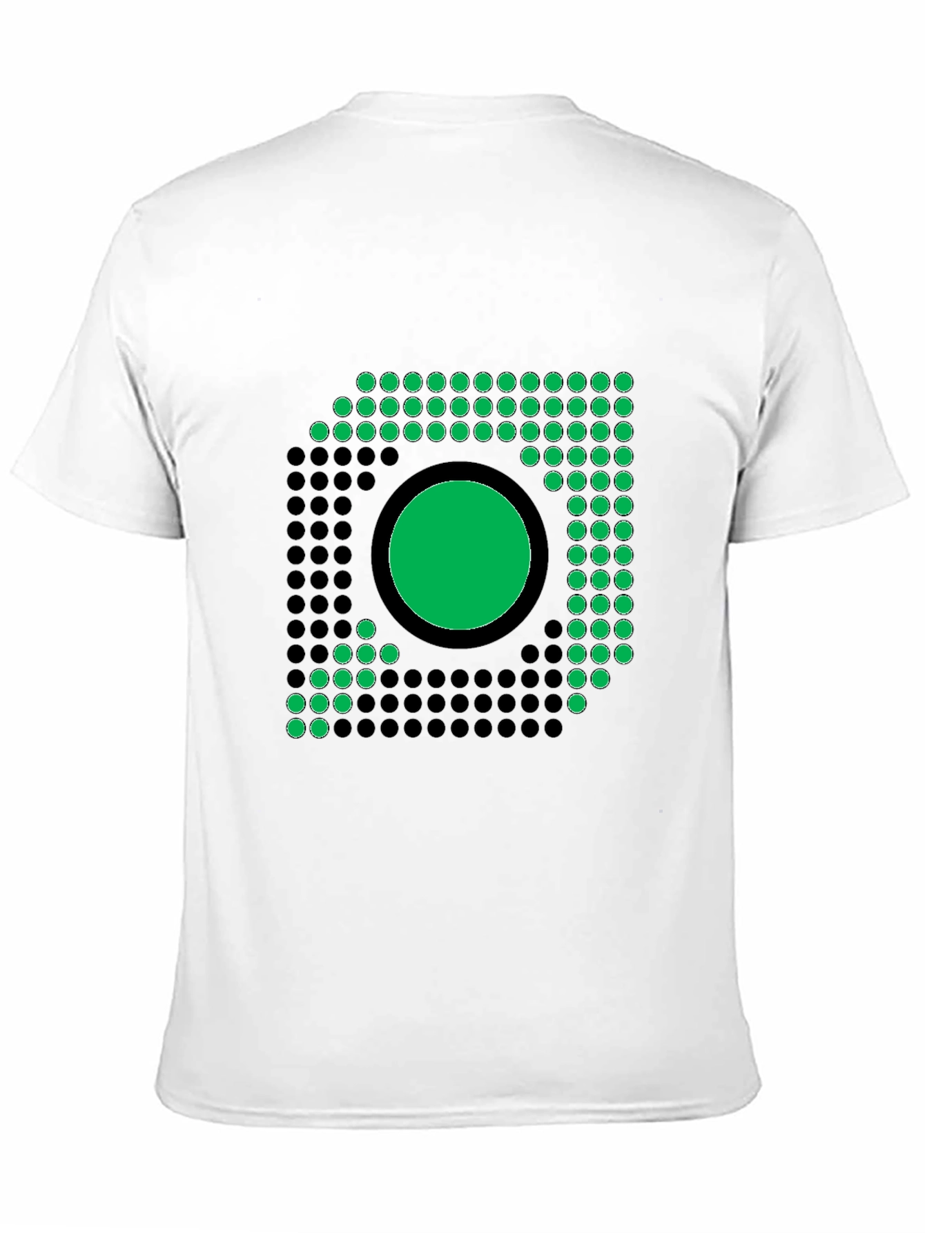 Modern Geometric Graphic Tee - Black