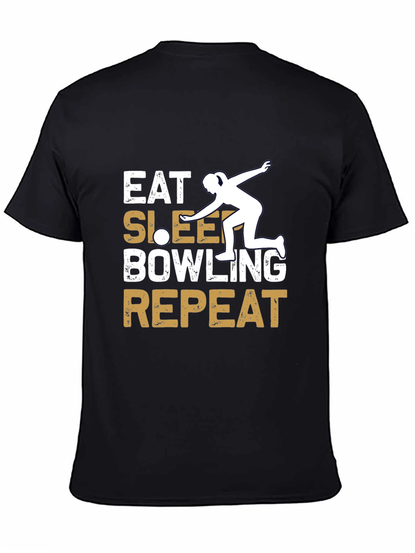 Eat Sleep Bowling Repeat Graphic Tee