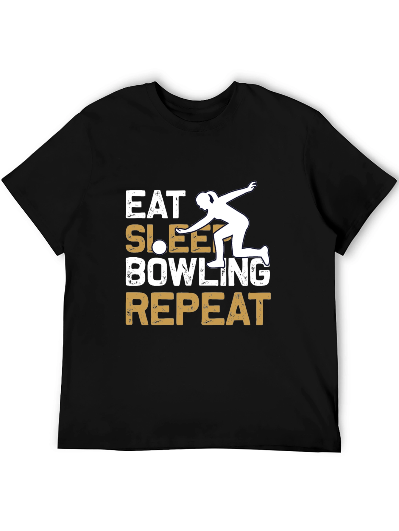 Eat Sleep Bowling Repeat Graphic Tee