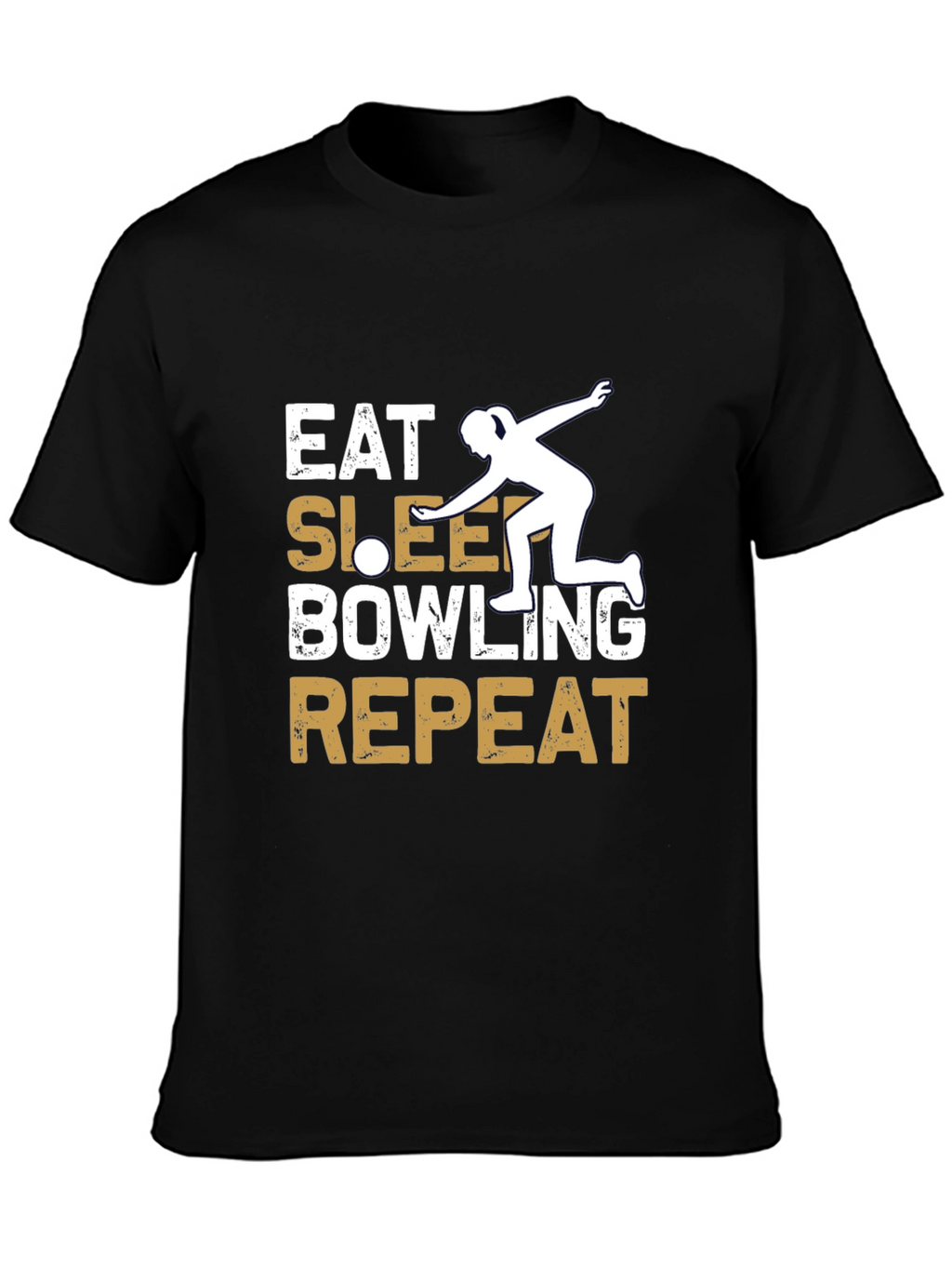 Eat Sleep Bowling Repeat Graphic Tee