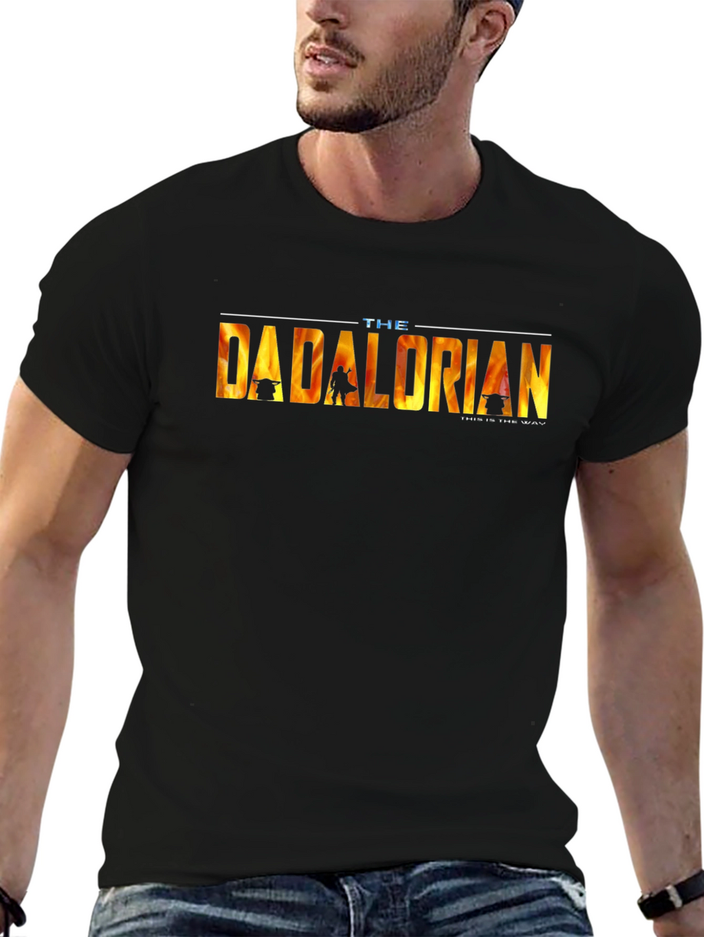 The Dadalorian Mens Black T-Shirt