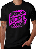 Nope Skull Graphic T-Shirt - Black