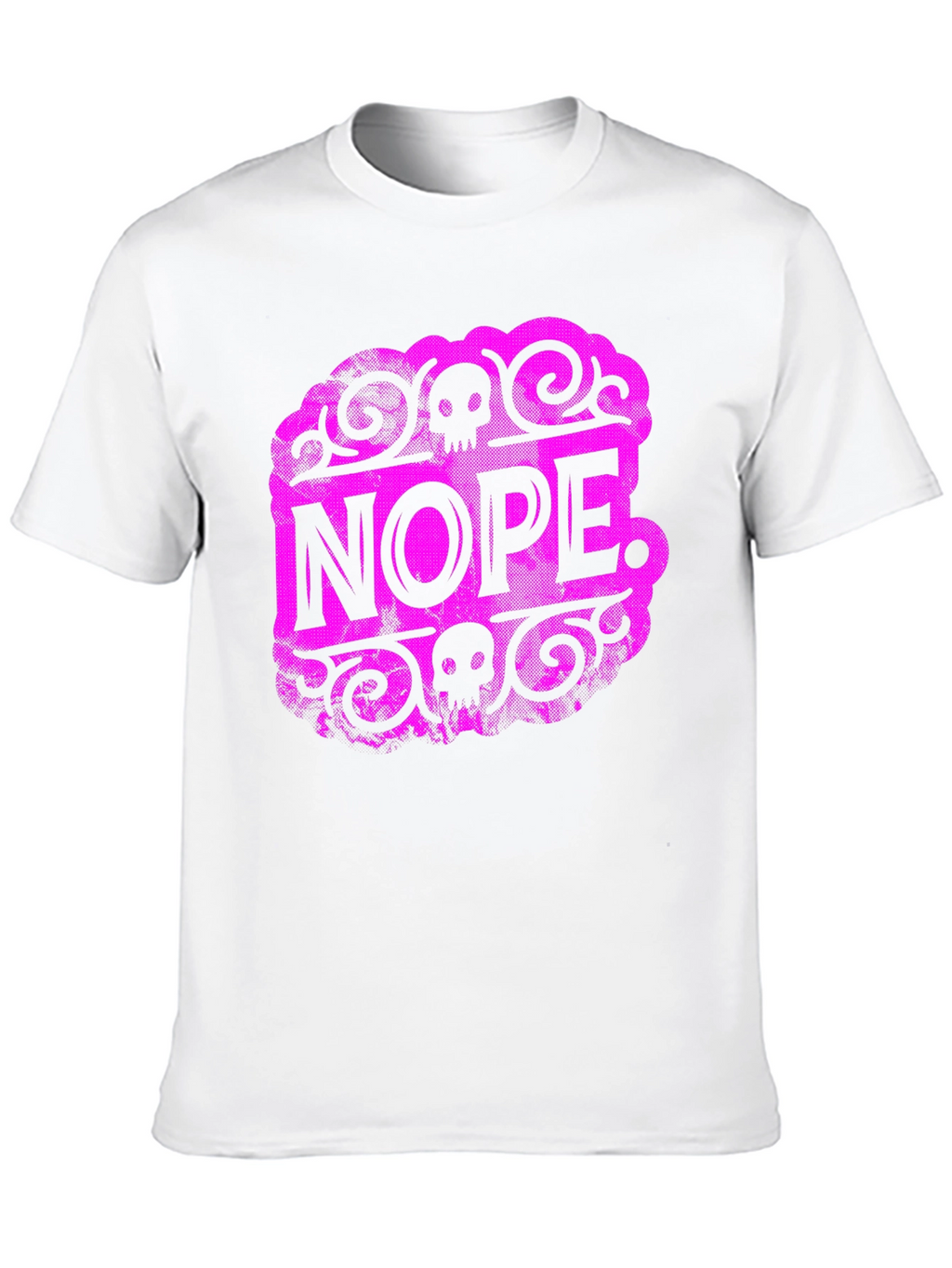 Nope Skull Graphic T-Shirt - Black